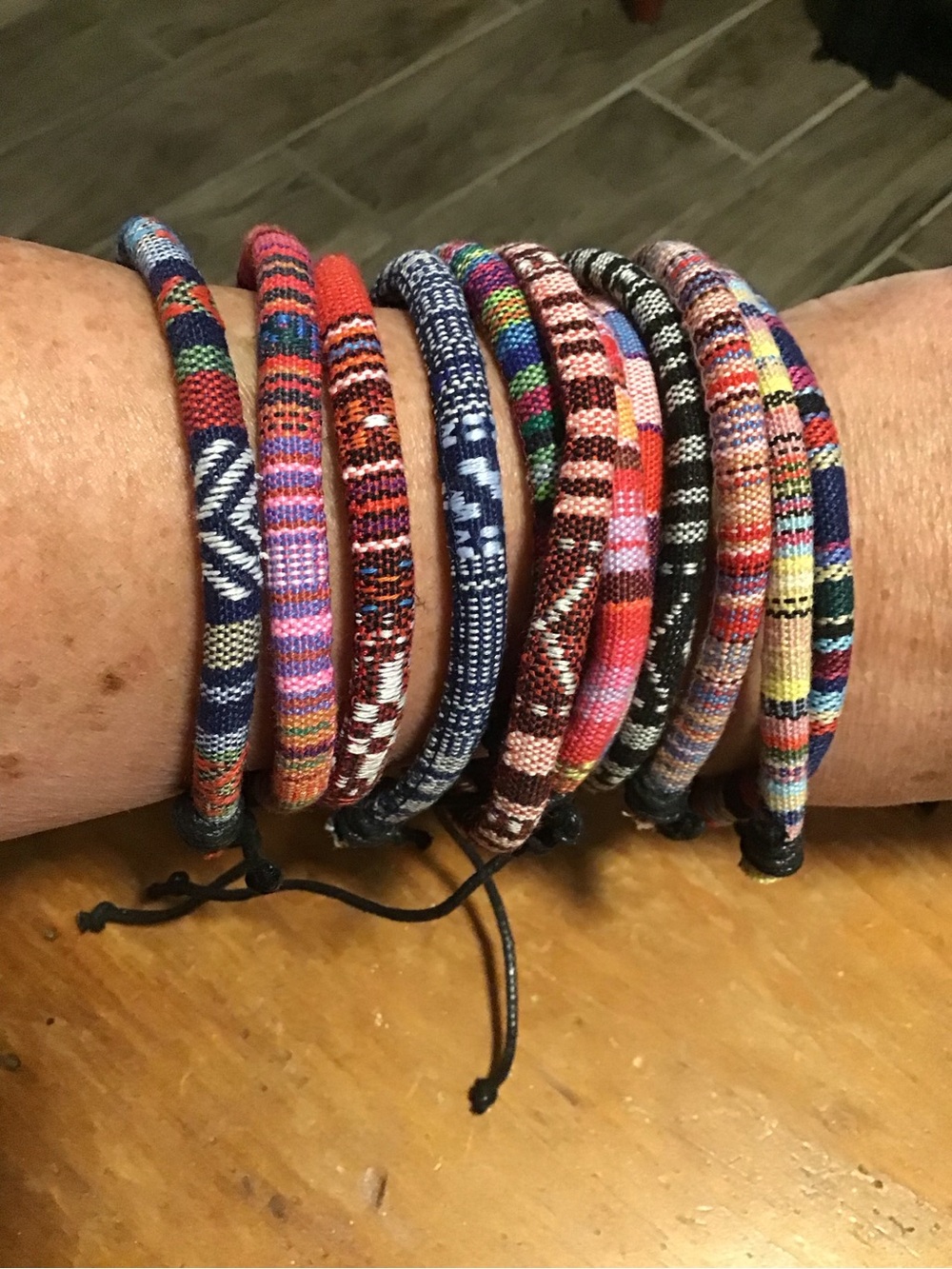 NWOT! Handwoven Multicolor Wrap Bracelet Set